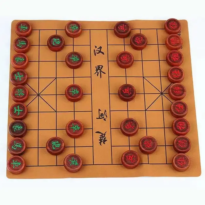 Jeu d'échecs professionnel en bois d'ébène, plateau et figurines, style médiéval rétro, échecs chino
