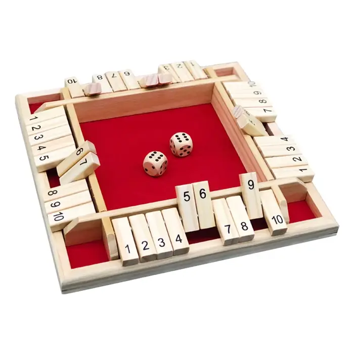 Jeu de société de dés arithmétiques, boîte de jeux de cartes à rabat sur quatre côtés, jouets à raba