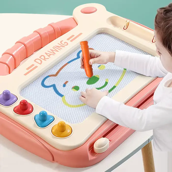 Planche à dessin de dessin animé pour enfants, Puzzle pour bébé, planche d'écriture magnétique, joue