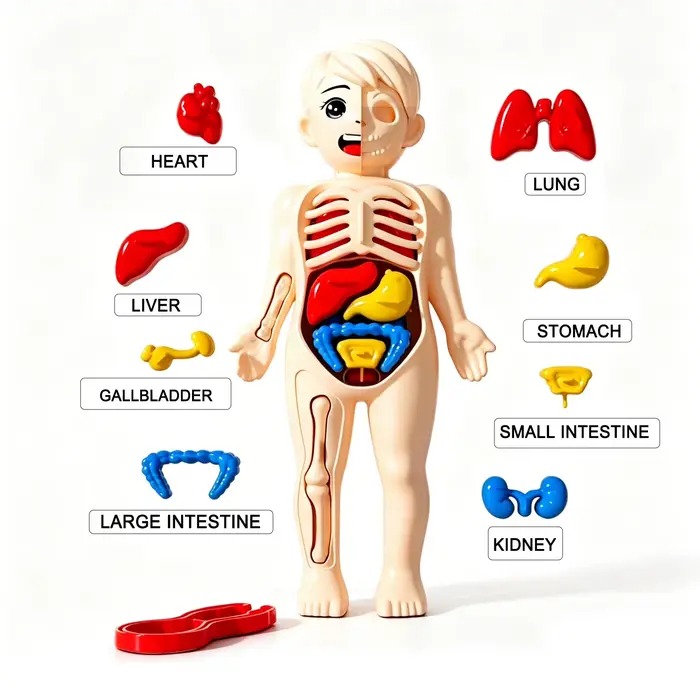 Modèle de structure corporelle pour enfants, organes détachables, organes internes, assemblage du tronc, éducation éducative, jouets pour enfants