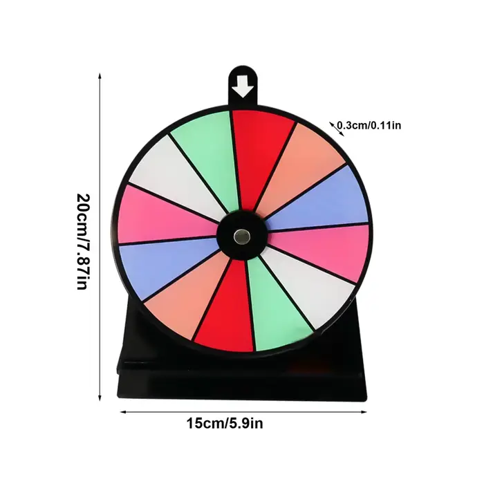 Roue de prix 12 emplacements, Roulette de Fortune effaçable, planche de table pour carnaval, salle d