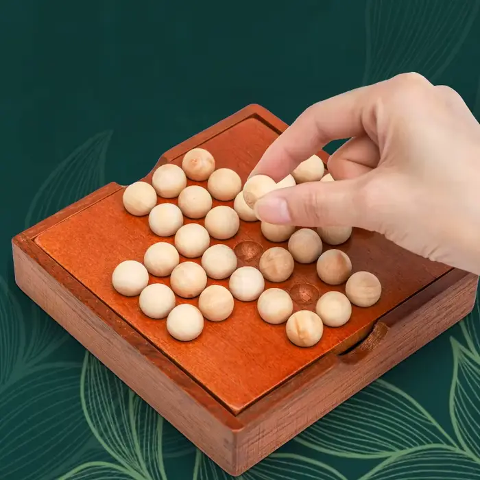 1 ensemble de jeu de société européen, cheville d'échecs unique, Solitaire, diamant, mouvement indép