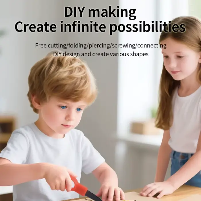 Kit de Construction en Carton 150 Pièces Boîte à Outils de Coupe Sûre Apprentissage STEM Activités Équipe Enfants Occasions Spéciales