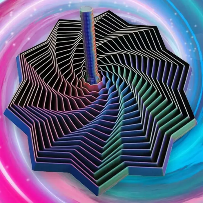 Etoile sensorielle élargie avec poignées, jouet tourbillonnant en spirale, anti-stress, imprimé en 3D, hexagone fractal PLA pour adultes et enfants, solution de décompression bureau et maison