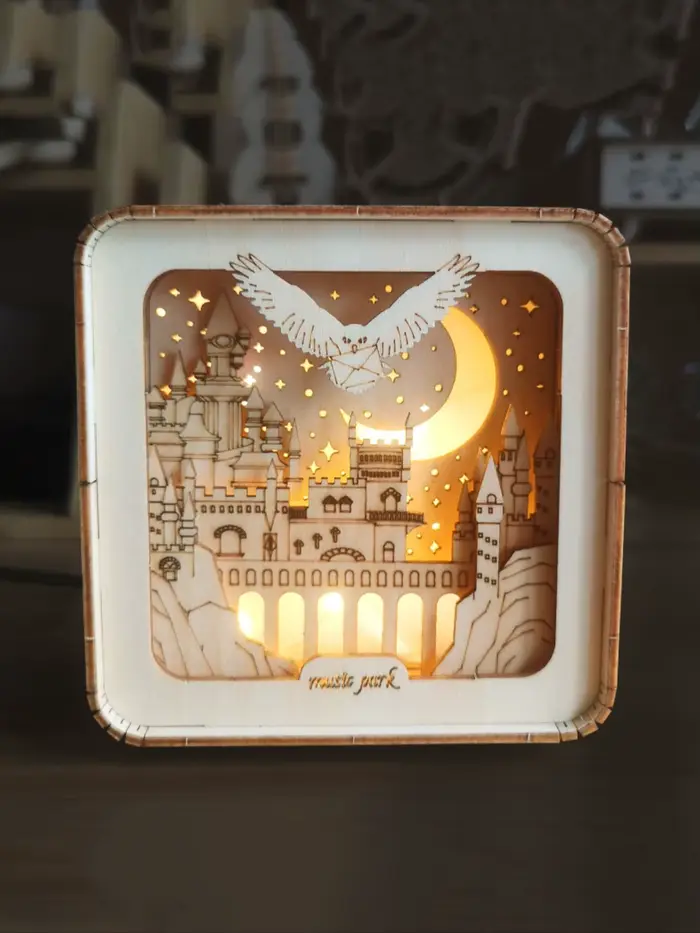 Puzzle 3D en bois, Kit de modèle de château, veilleuses pour enfants, décorations de bureau, cadeaux
