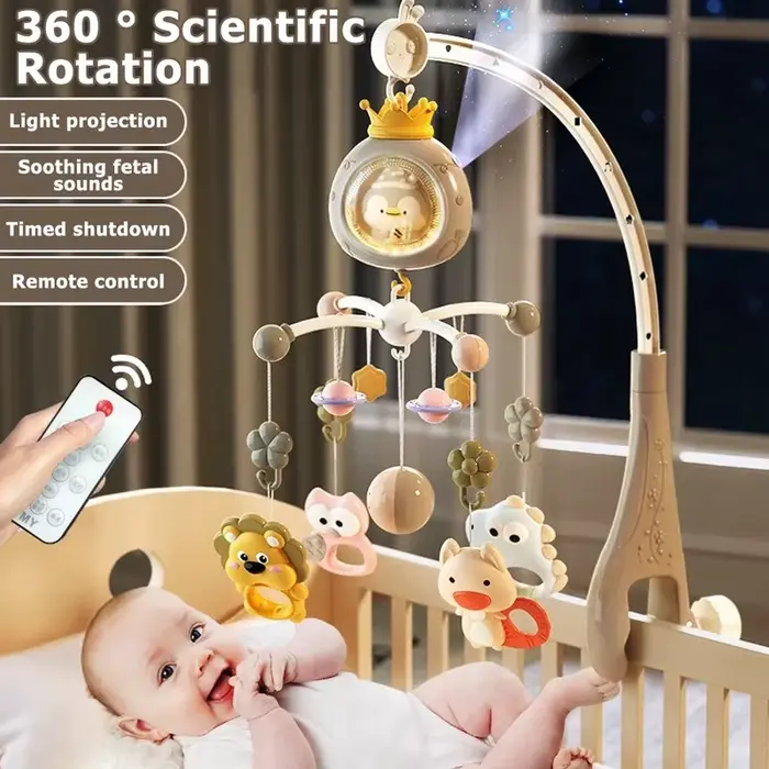 ​ Mobile de lit bébé avec projecteur et veilleuse