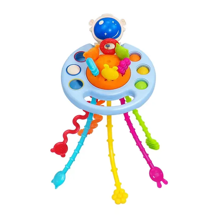Jouets Montessori : Jouets sensoriels en peluche à tirer (carotte) pour le développement des bébés, 