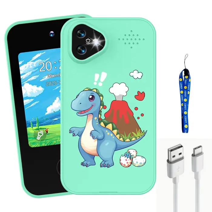 Téléphones jouets pour enfants avec double caméra, jouets d'apprentissage, cadeaux pour enfants de 4