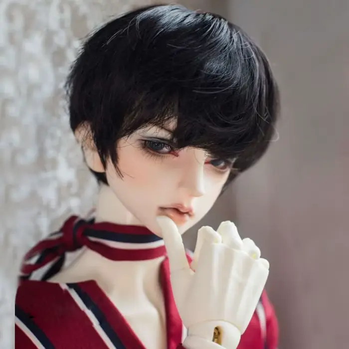 Perruque Bjd Style Cool 1/3 1/4 1/6 1/8, cheveux courts haute température MSD SD pour poupée BJD