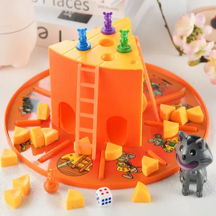 Jeu de société interactif Chat et Souris pour enfants, plateau de fromages, jouet familial pour fête