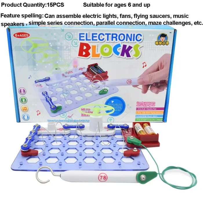 Kits d'expériences scientifiques 2025 : Circuits électroniques pour enfants, circuits électriques, j