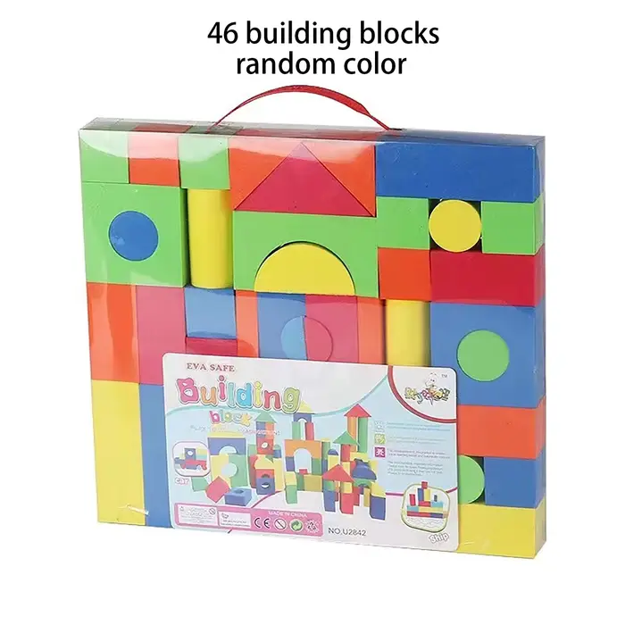 Bloc de construction Eva, grand logiciel en mousse, 46 pièces, jouet combiné à grandes particules, b