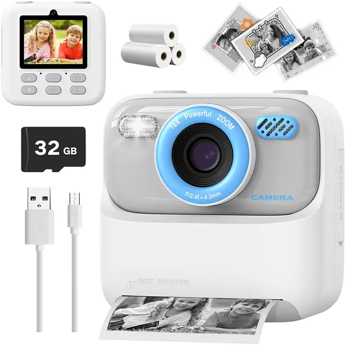 Appareil photo numérique pour enfants, photographie instantanée, 1080P HD, double objectif, enregist
