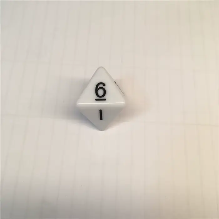 8 pièces 8 côtés D8 dés numériques 8 côtés avec numéro 1 2 3 4 5 6 7 8 pour drôle RPG Table conseil 