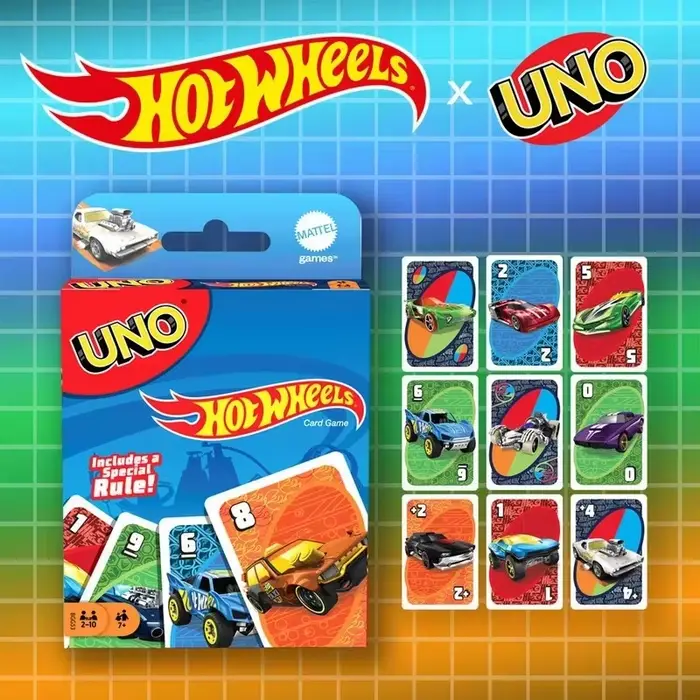 Cartes de collection authentiques UNO Elite Racing Hot Wheels Co-branded