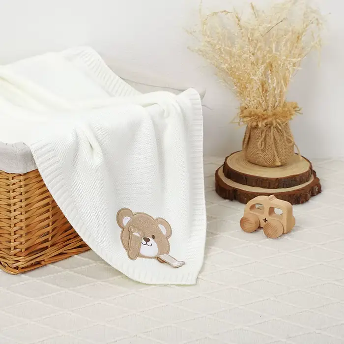 Couvertures pour bébé 90x70cm tricot nouveau-né garçons filles poussette pépinière berceau lange d'e