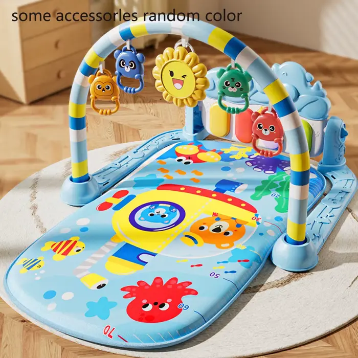 Tapis d'éveil musical pour bébé avec piano, jouets d'activités, tapis de jeu à pédales, cadeaux d'éd