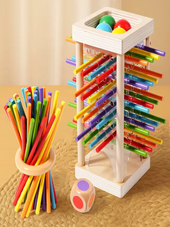 Jouet sensoriel Montessori pour bébé, motricité Fine, couleur, apprentissage cognitif, bâtons de comptage, jeu éducatif pour enfants, jouets en bois d'équilibre