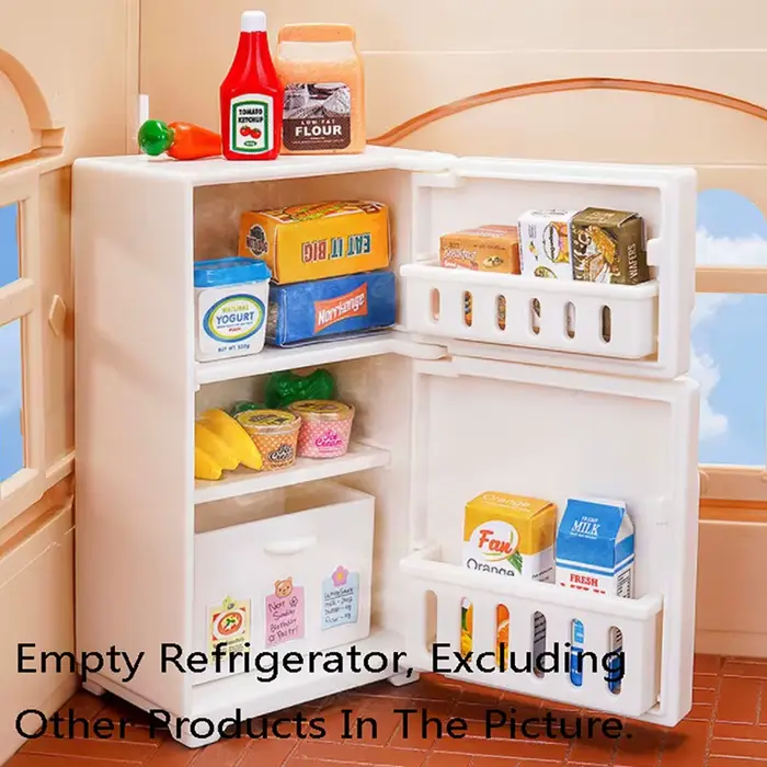 Maison de poupée Miniature réfrigérateur banc de cuisson réfrigérateur congélateur jouets cuisine dé