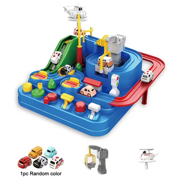 Modèle de voiture sur Rail de course, jouets éducatifs pour enfants, jeu d'aventure sur piste, cerve
