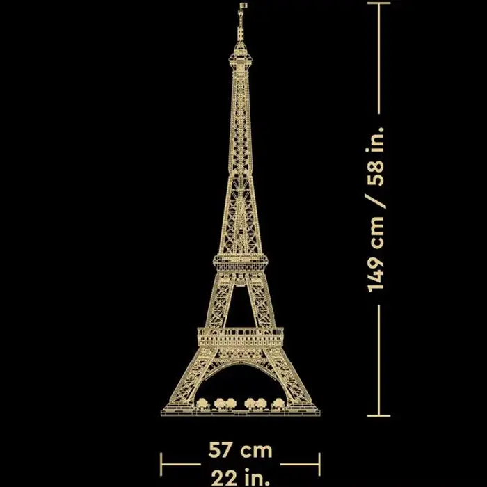 10001 pièces Blocs de construction Tour Eiffel 1
