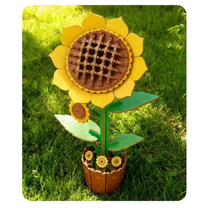 Puzzles en bois 3D, puzzle de fleurs
