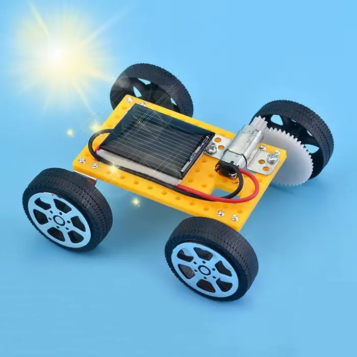Voiture solaire pour enfants, mini kit de voiture à énergie solaire à assembler soi-même, jouets édu
