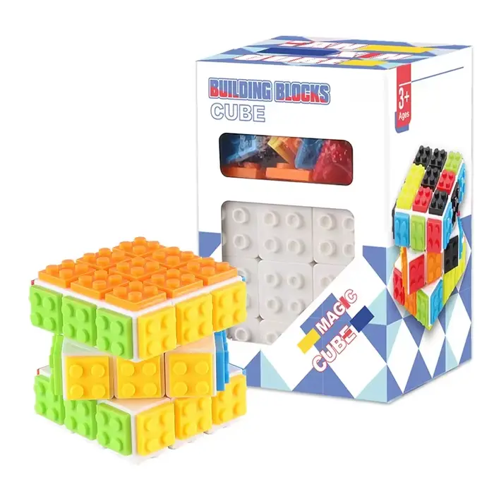 Blocs de construction 3D Puzzle magique Cube 3x3x3 bricolage Fidget jouet brique Anti-Stress sensori