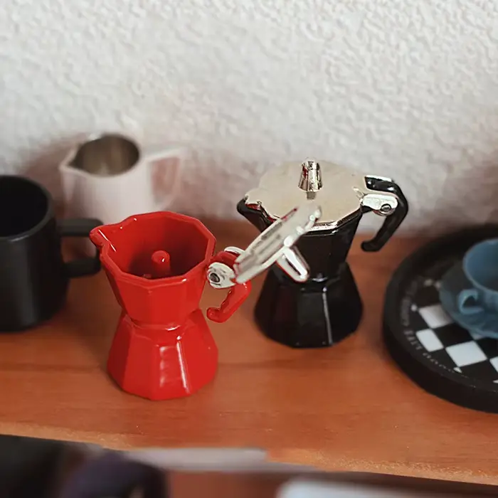 Maison de poupée Miniature, Simulation, Mini cafetière, ustensiles, modèle pour décoration de maison