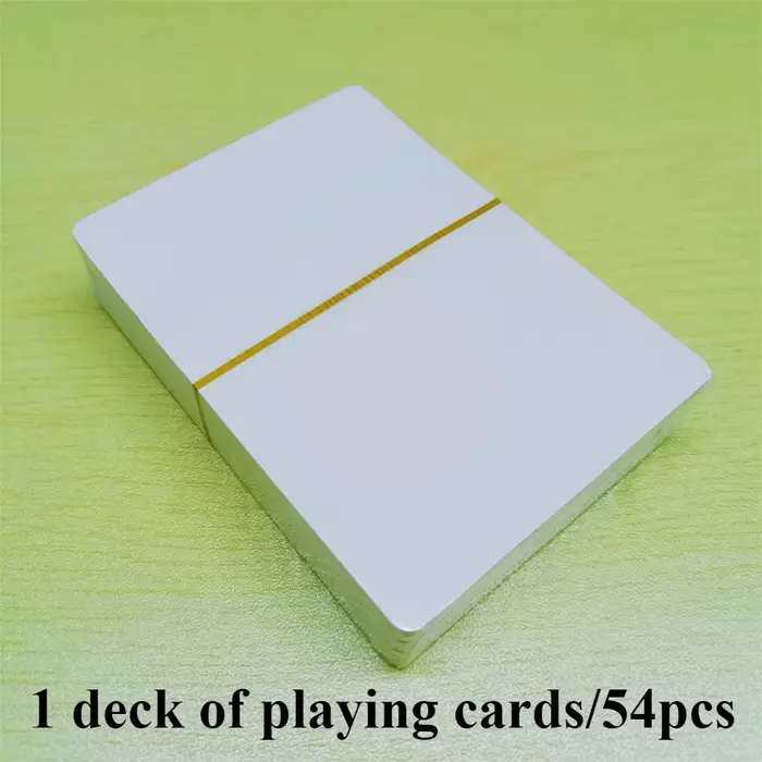 Cartes à jouer vierges 54 pièces cartes Flash d'index vierges blanches double face pour écrire sur l