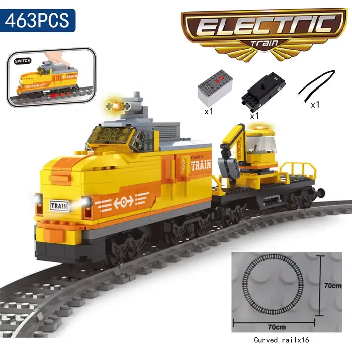 Bricolage MOC City série Train métro pistes blocs de construction transport ferroviaire enfants modè