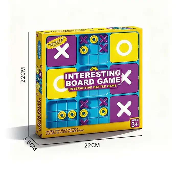 Jeu de société classique Tic Tac Toe, divertissement interactif familial, cadeaux de fête, jouets éd