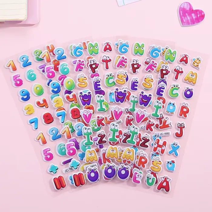 Autocollants 3D pour enfants, étiquette bouffante, paquet de variété pour Scrapbooking, Journal à pu