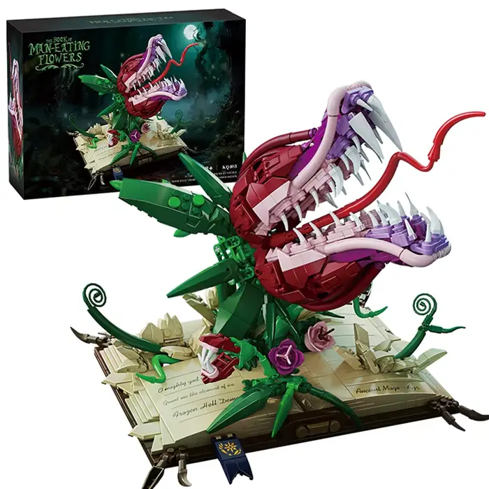 Livre Magique des Plantes Carnivores set de blocs de construction créatifs en plastique ABS briques autobloquantes compatibles Lego pour adultes et collectionneurs