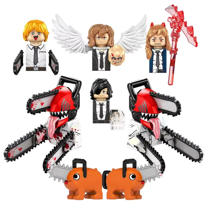 Tronçonneuses homme Denji Pochita Makima films de puissance blocs de construction Anime Mini figurin