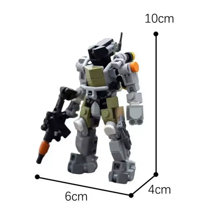 Kit de construction de robot MOC, figurine d'action blindée, modèle de construction, jouet de collec