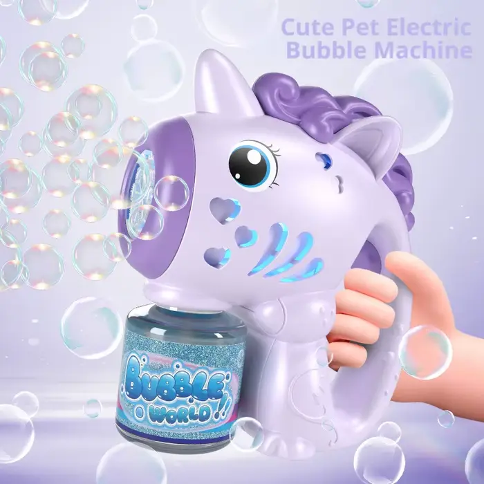 Nouveau pistolet à bulles électrique licorne