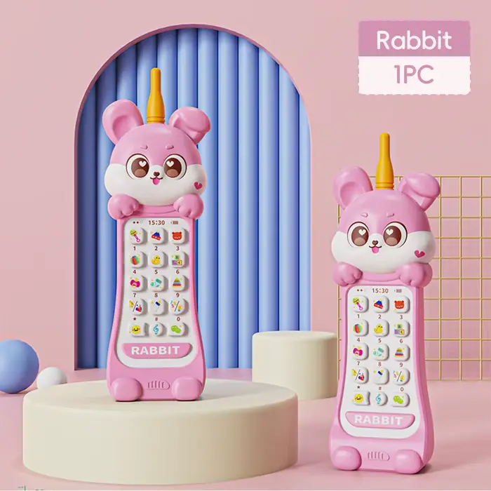 Jouet de téléphone pour bébé, son de musique, jouets de couchage avec anneau de dentition, Simulatio