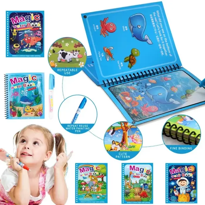 Livre d'eau magique avec stylo