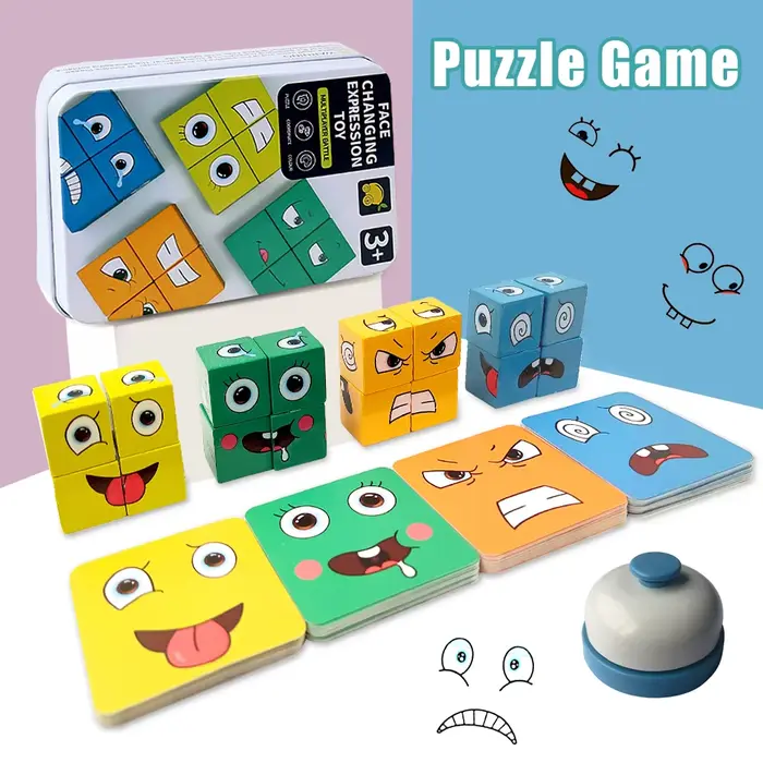 Jeu de cubes à expressions changeantes