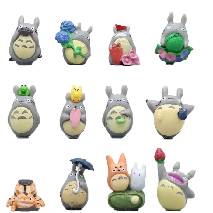 Nouvelles figurines Totoro de la série Miyazaki Hayao, 1 à 12 pièces, mini-statues, jouets mignons, 