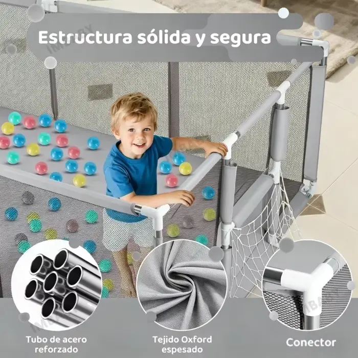 Parc de jeu sécurisé pour enfants 3-6 ans motif océan rectangulaire avec barrière de sécurité ajustable pour usage intérieur occasions spéciales enfants playpen