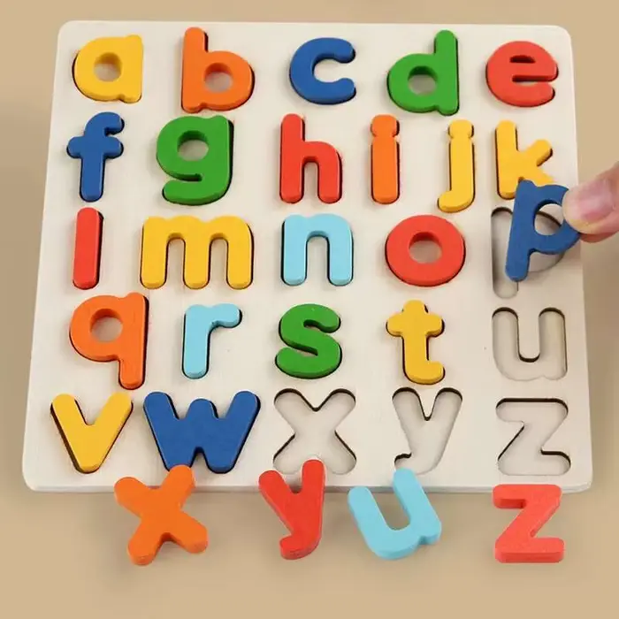 Jouets Montessori lettres et chiffres, Puzzle en bois, tri des briques mathématiques, jouets éducati