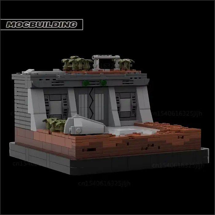 Scène de film Geonosis Base Moc blocs de construction Diorama affichage modèle technologie briques bricolage assemblage Collection jouets cadeaux de noël
