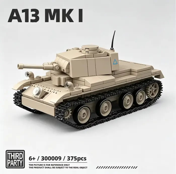 A13MK. I Cruiser Tank MK III Blocs de Construction Modèle Jouet Cadeau de Noël Série de chars créati