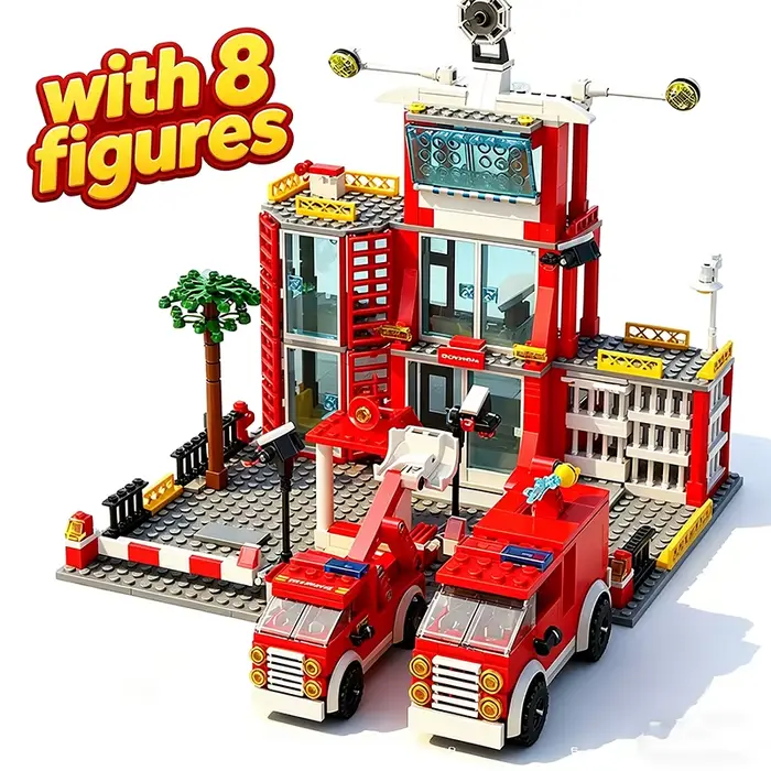 Blocs de construction de caserne de pompiers