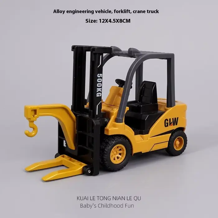 Jouets de véhicules de construction en alliage pour enfants : Excavatrice, grue, pelle hydraulique, 