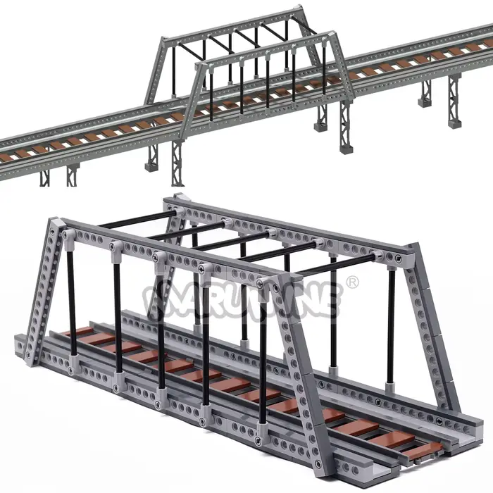 MARUMINE 221 pièces Kit de construction de ponts et rails de train