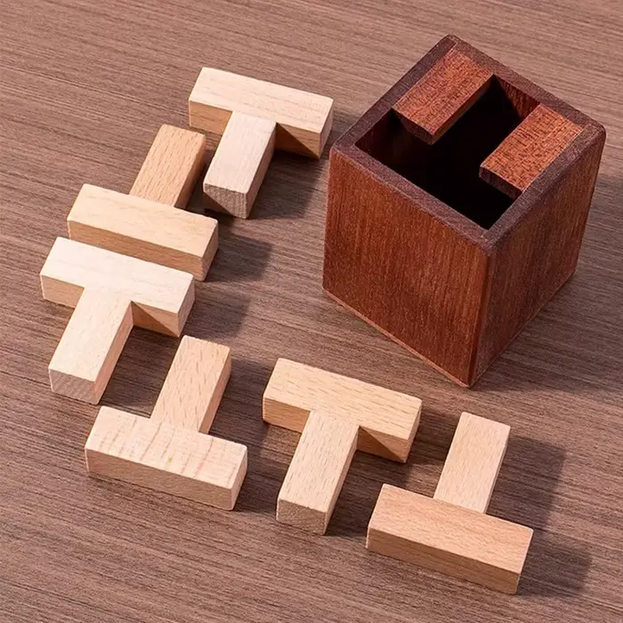 Haute difficulté Six T Puzzle dans une boîte casse-tête IQ Test jouets éducatifs jeux ments cadeaux créatifs Rompecabezas Adultos