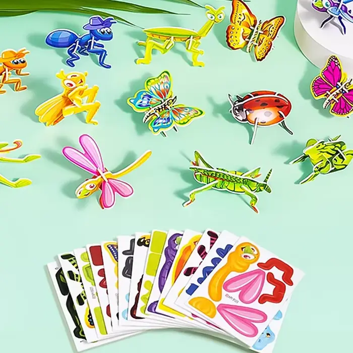 Puzzle 3D de dessin animé pour enfants, jouets de dessin animé, artisanat d'art, cadeaux pour garçon